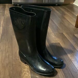 Women's Black Rain Boots